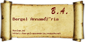 Bergel Annamária névjegykártya