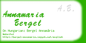 annamaria bergel business card